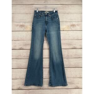 Levi's 726 Flare Jeans Womens 27 Blue Medium Wash Denim Stretch